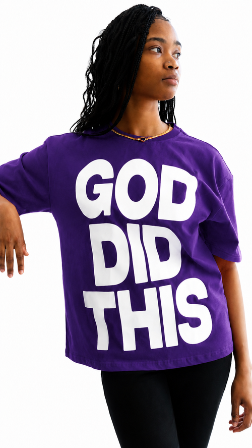 God Did It Tee  (Purple)