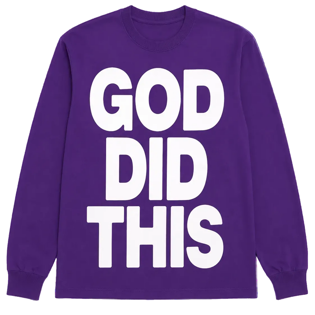 God Did It Long Sleeve  (Purple)