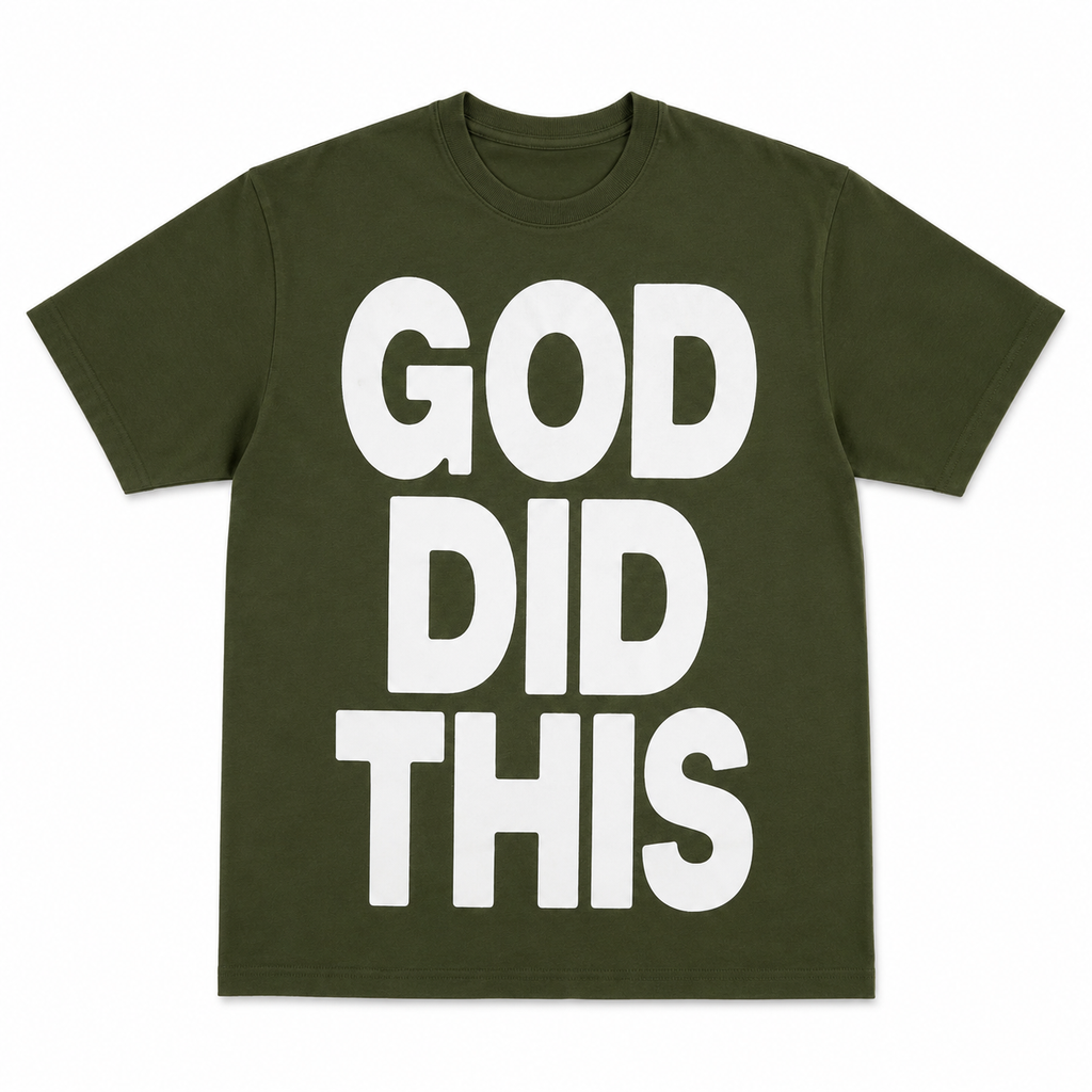 God Did It Tee  (Forrest Green)