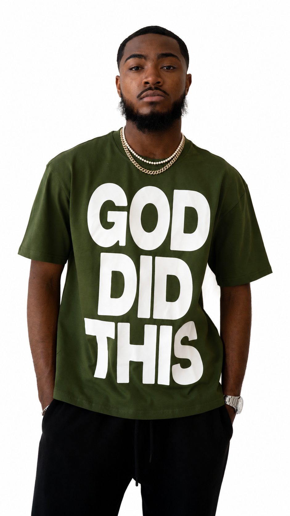 God Did It Tee  (Forrest Green)